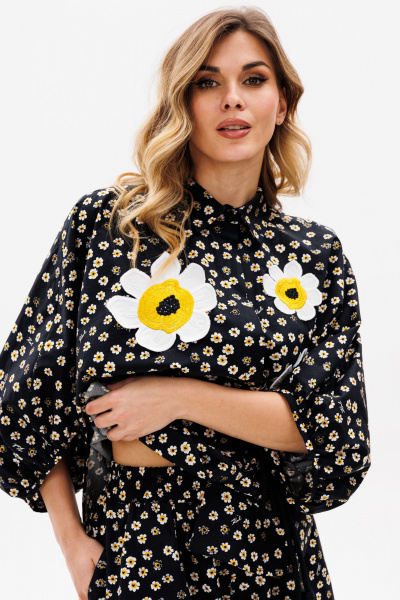 Блуза, шорты EOLA 2817 черный_принт - фото 14