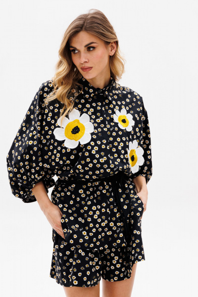 Блуза, шорты EOLA 2817 черный_принт - фото 12