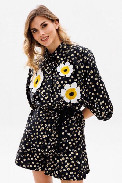 Блуза, шорты EOLA 2817 черный_принт - фото 11