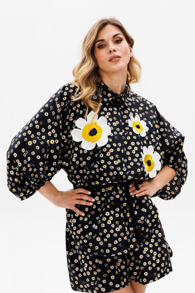 Блуза, шорты EOLA 2817 черный_принт - фото 9