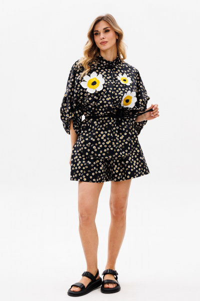 Блуза, шорты EOLA 2817 черный_принт - фото 7