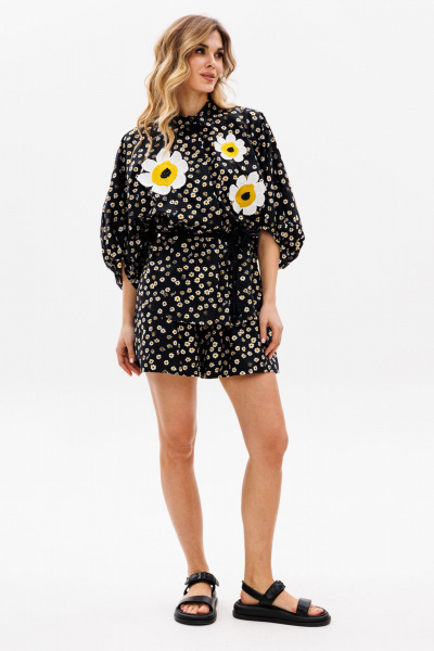 Блуза, шорты EOLA 2817 черный_принт - фото 5