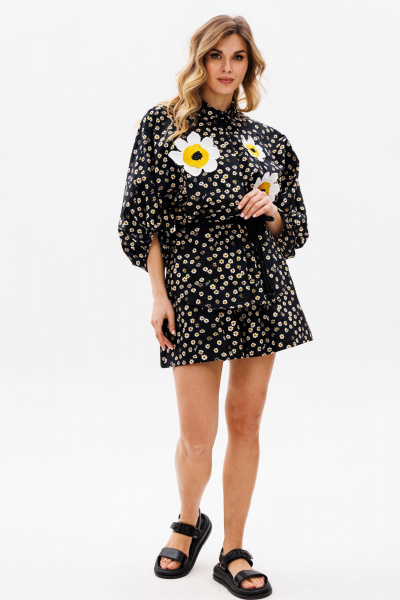 Блуза, шорты EOLA 2817 черный_принт - фото 4