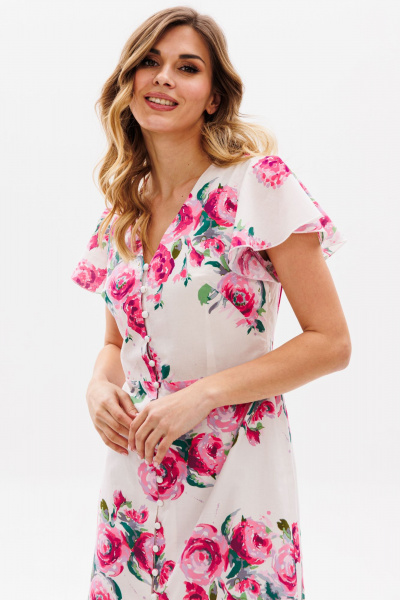 Платье EOLA 2831 молочный_принт - фото 7