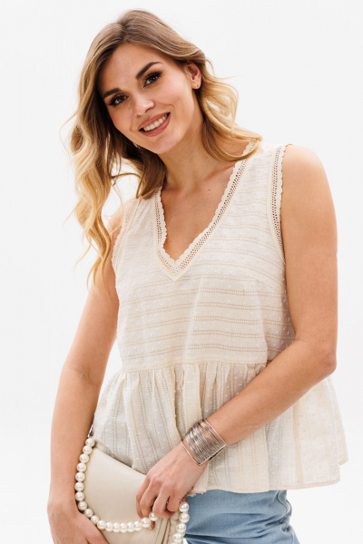Блуза EOLA 2834 бежевый - фото 15