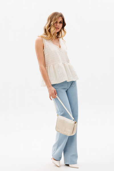 Блуза EOLA 2834 бежевый - фото 11