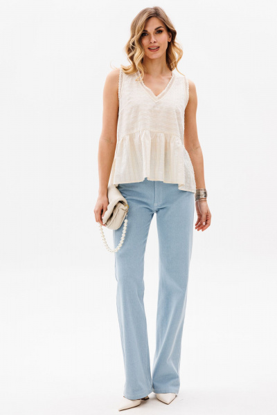 Блуза EOLA 2834 бежевый - фото 9