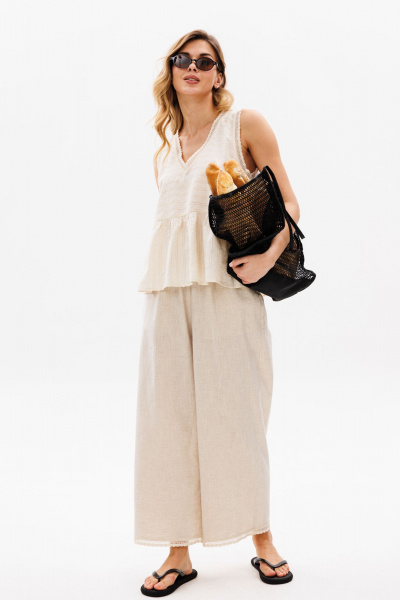 Блуза EOLA 2834 бежевый - фото 3