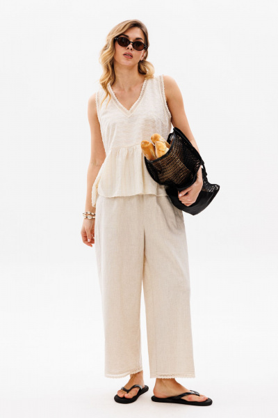 Брюки EOLA 2835 бежевый - фото 14