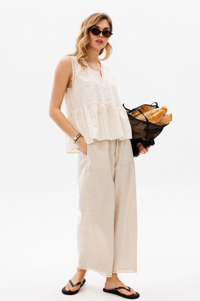 Брюки EOLA 2835 бежевый - фото 13