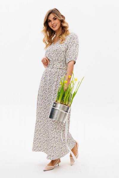 Платье EOLA 2838 молочный_принт - фото 7