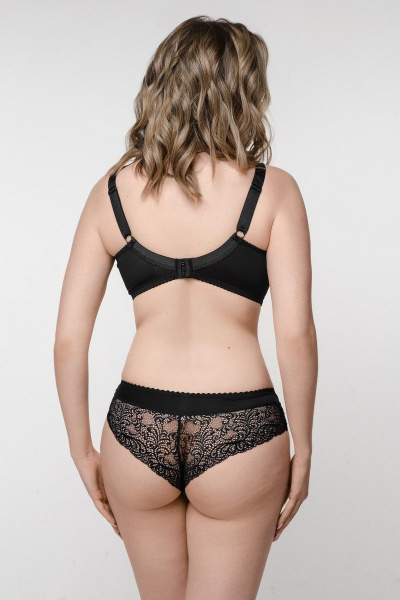 Черные брифы из кружевного полотна с вышивкой Milady 317 3.8 - фото 4