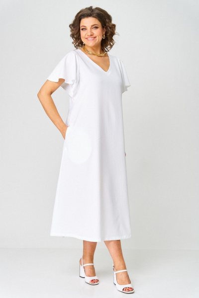 Платье LadisLine 1563 белый - фото 2