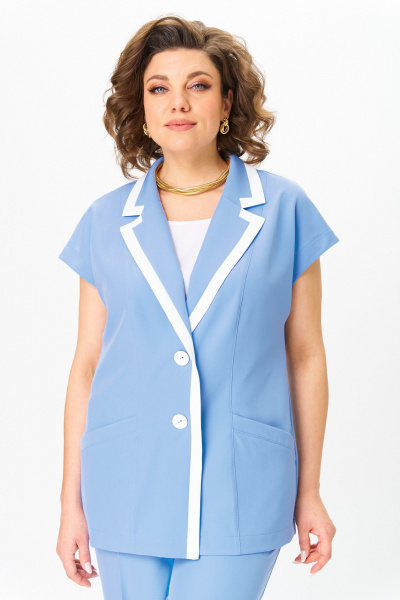 Брюки, жакет ANASTASIA MAK 1257 голубой - фото 7