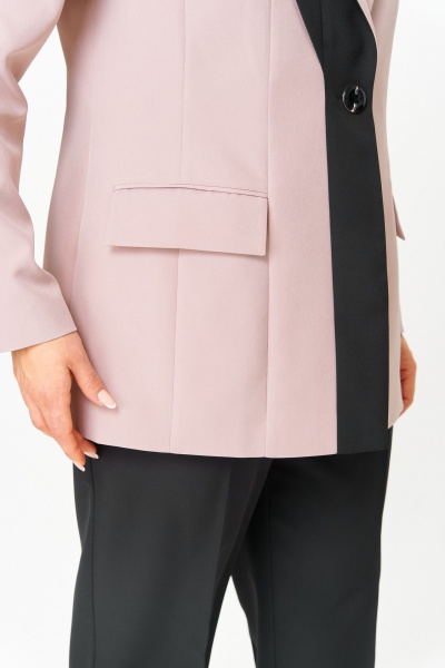 Брюки, жакет ANASTASIA MAK 1244 бежевый+черный - фото 9