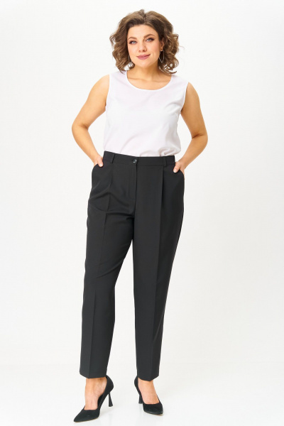 Брюки, жакет ANASTASIA MAK 1244 бежевый+черный - фото 10