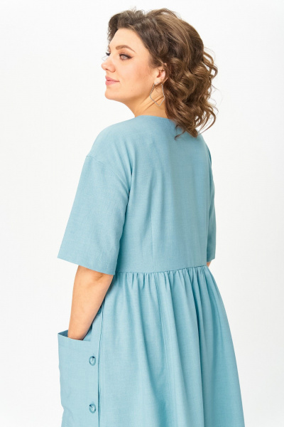 Платье ANASTASIA MAK 1173-А голубой - фото 8