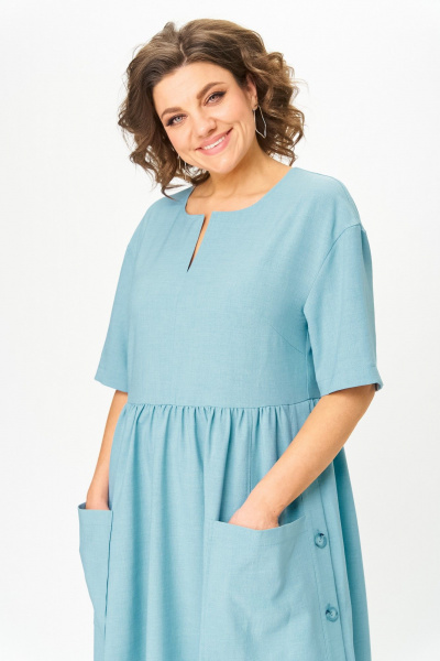 Платье ANASTASIA MAK 1173-А голубой - фото 7