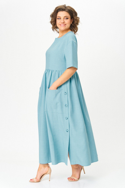 Платье ANASTASIA MAK 1173-А голубой - фото 3