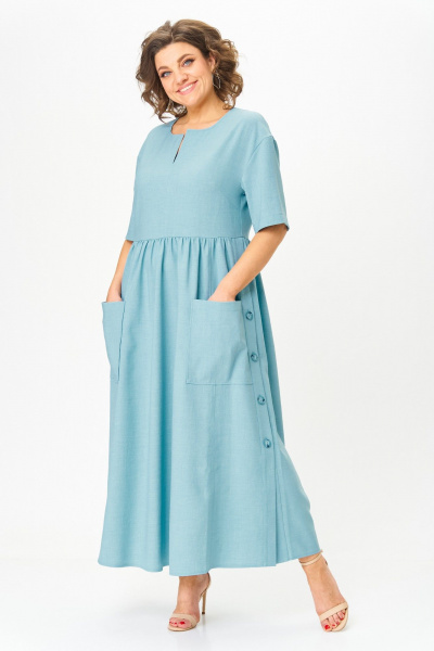 Платье ANASTASIA MAK 1173-А голубой - фото 1