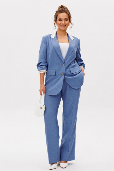Брюки, жакет Mubliz 262 голубой - фото 1
