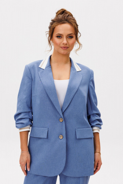 Брюки, жакет Mubliz 262 голубой - фото 8