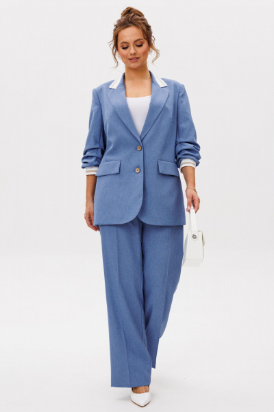 Брюки, жакет Mubliz 262 голубой - фото 4
