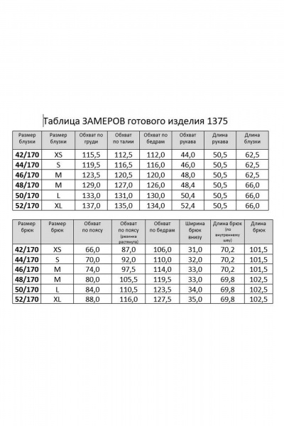 Блуза, брюки RINKA 1375/1 - фото 4