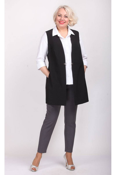 Деловой жилет полуприлегающего силуэта с карманами Camelia 20142 1 - фото 2