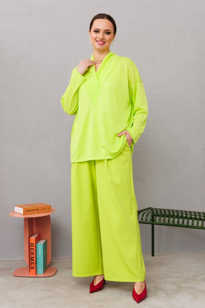 Блуза, брюки Anastasia 1209 лаймовый - фото 14