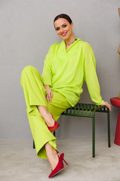 Блуза, брюки Anastasia 1209 лаймовый - фото 11