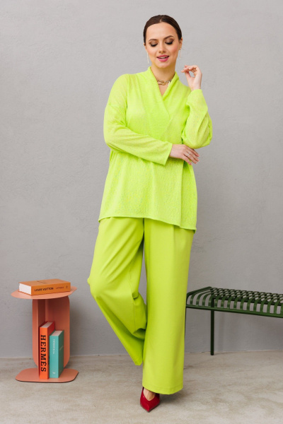 Блуза, брюки Anastasia 1209 лаймовый - фото 6