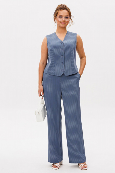 Брюки, жилет Mubliz 263 синий - фото 12