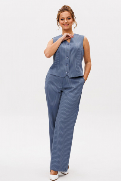 Брюки, жилет Mubliz 263 синий - фото 9