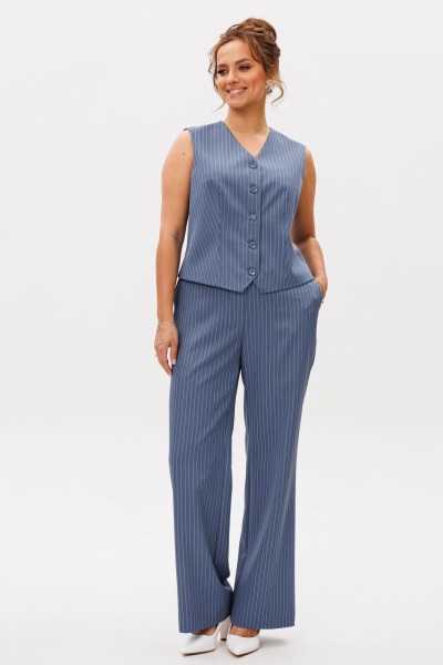 Брюки, жилет Mubliz 263 синий - фото 3