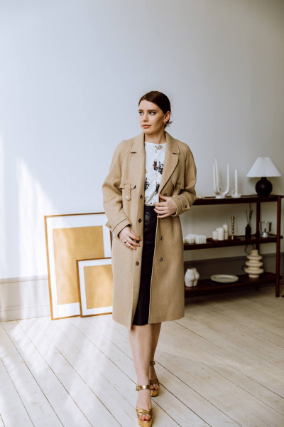 Пальто КАЛИНКА ВД-3481-В23 имбирный - фото 3