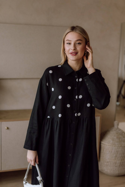 Платье КАЛИНКА ВЛ-4233-Л24 черный - фото 2