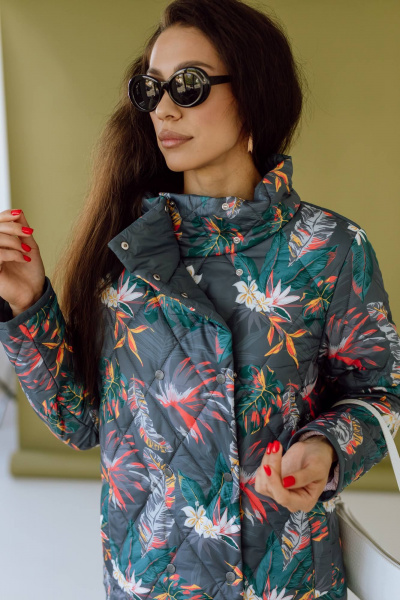 Пальто КАЛИНКА ВС-4078-В24 серо-зеленый - фото 6