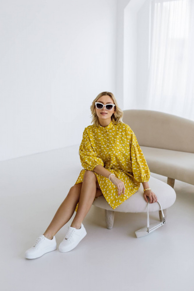 Платье КАЛИНКА ВХ-3662-Л24 желтый - фото 7