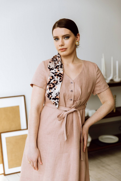 Платье КАЛИНКА КЛ-7535-Л23 пыльно-розовый - фото 6