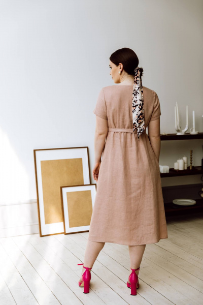 Платье КАЛИНКА КЛ-7535-Л23 пыльно-розовый - фото 3
