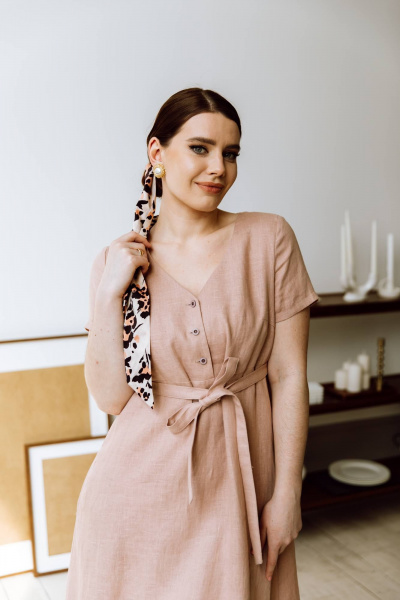 Платье КАЛИНКА КЛ-7535-Л23 пыльно-розовый - фото 2