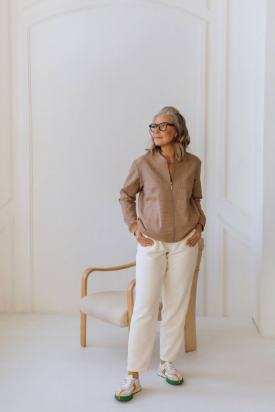 Брюки КАЛИНКА КП-7584-В22 молочный - фото 4