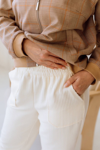 Брюки КАЛИНКА КП-7584-В22 молочный - фото 3