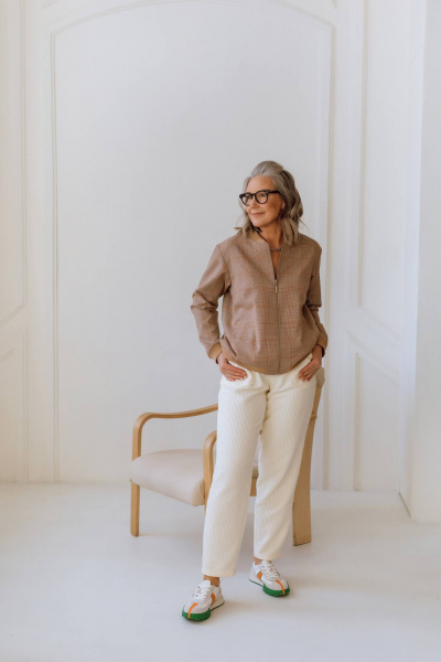 Брюки КАЛИНКА КП-7584-В22 молочный - фото 1