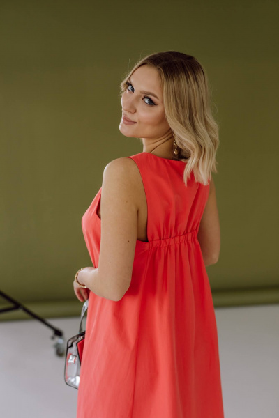 Платье КАЛИНКА КХ-7999-Л24 коралловый - фото 7