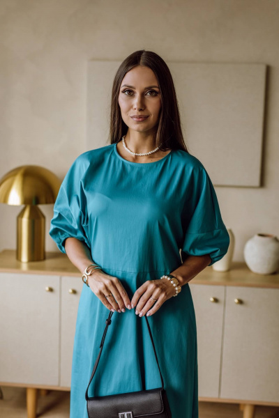 Платье КАЛИНКА КХ-8083-Л24 бирюзовый - фото 7