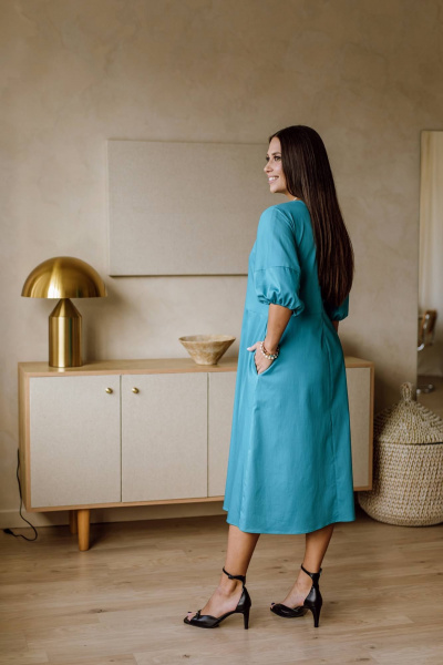 Платье КАЛИНКА КХ-8083-Л24 бирюзовый - фото 2