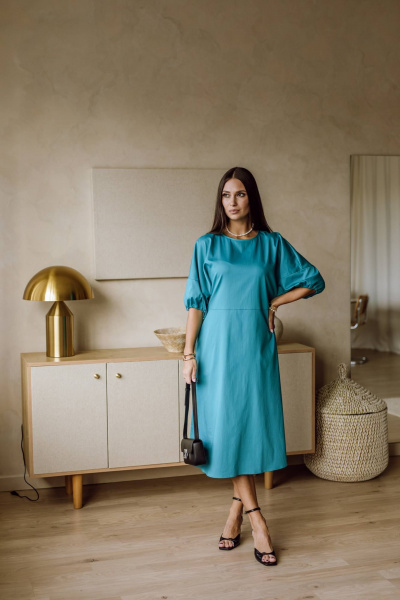 Платье КАЛИНКА КХ-8083-Л24 бирюзовый - фото 1