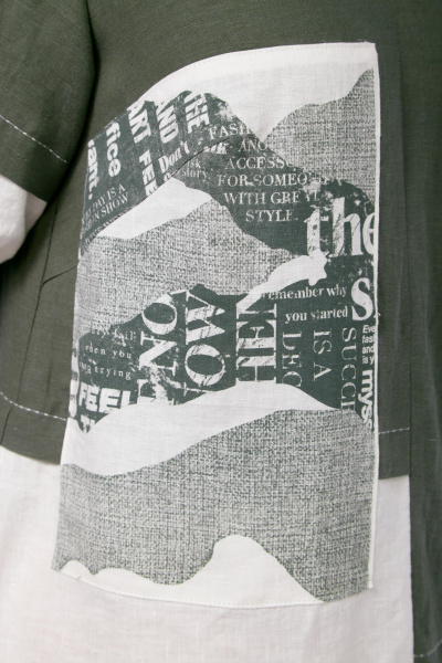 Платье Диомант 2049 олива - фото 7